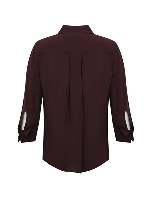 Camicia in georgette con pendenti logo Elisabetta Franchi | CA12256E2EA4